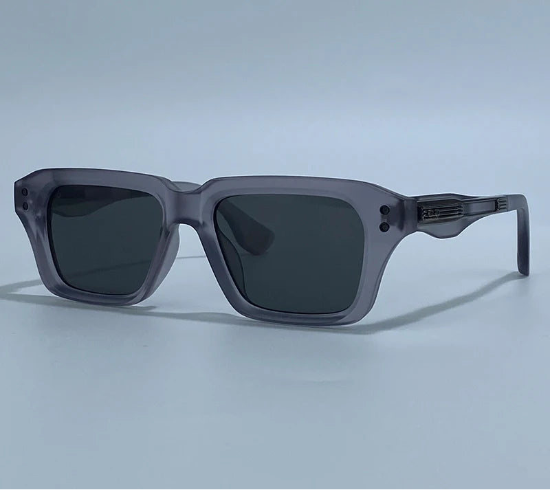 Gray Classic Square Polarized Steampunk UV400 Sunglasses