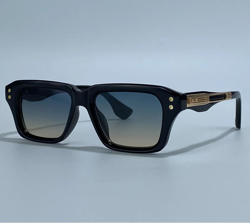 Black Classic Square Polarized Steampunk UV400 Sunglasses