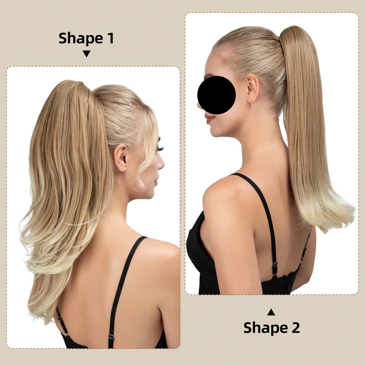 Claw Clip In Ponytail  Silky Straight 2 shape