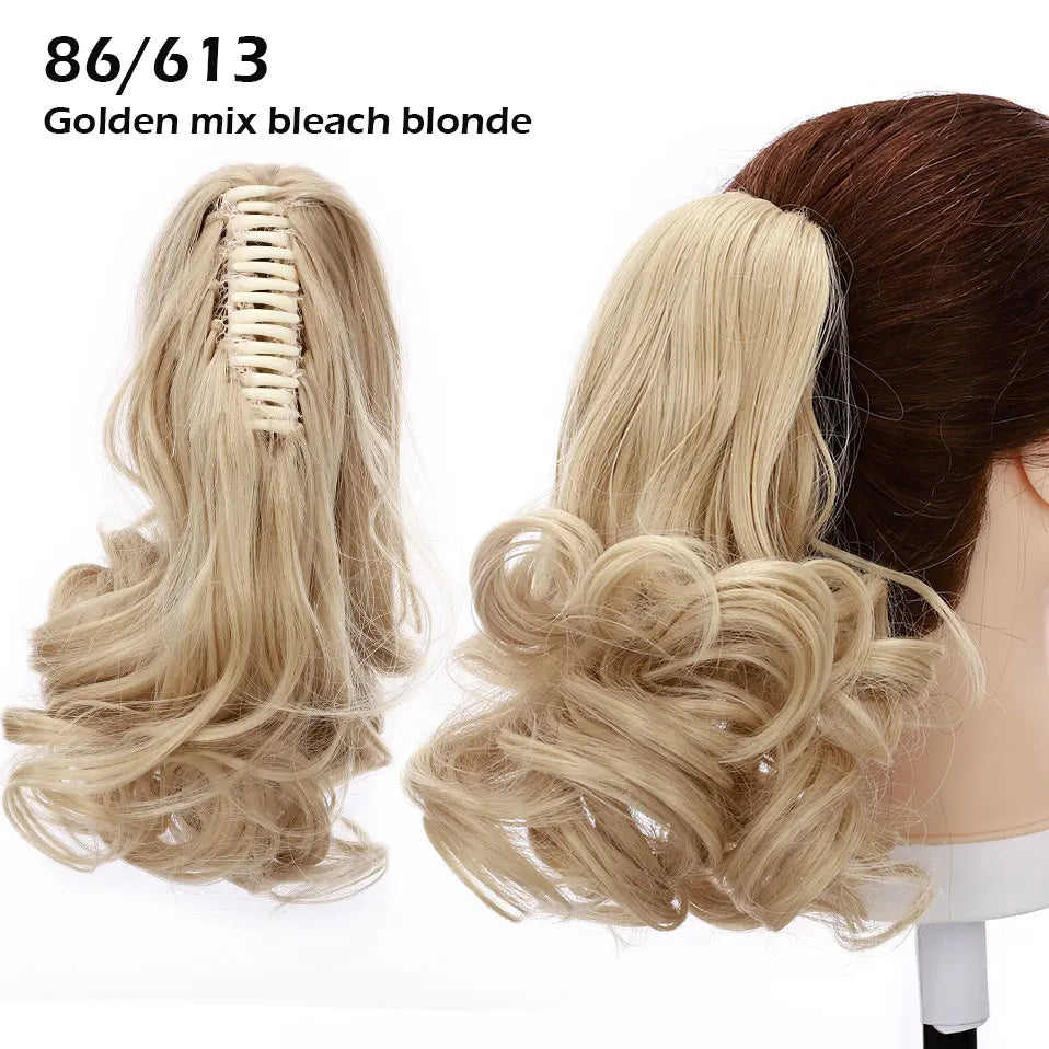 bleach blonde ponytail hairpiece