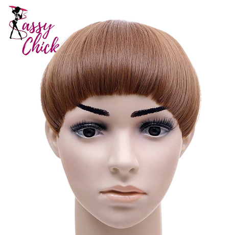 Clip on Flat Neat Bangs Hair Extension Sassy Chick Logo