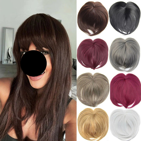 Clip on Flat Neat Bangs Hair Extension
