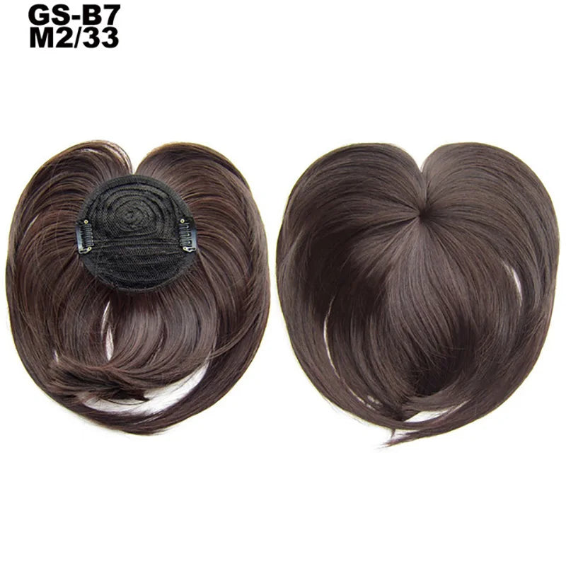 Clip on Flat Neat Bangs Hair Extension black