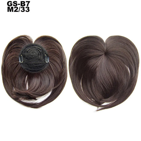 Clip on Flat Neat Bangs Hair Extension black