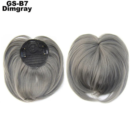 Clip on Flat Neat Bangs Hair Extension ash grey