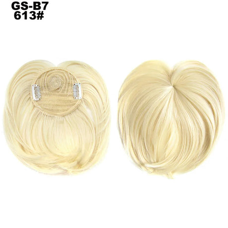 Clip on Flat Neat Bangs Hair Extension white