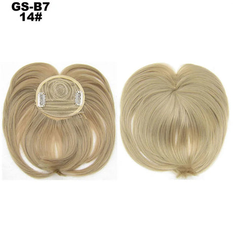 Clip on Flat Neat Bangs Hair Extension ash blonde