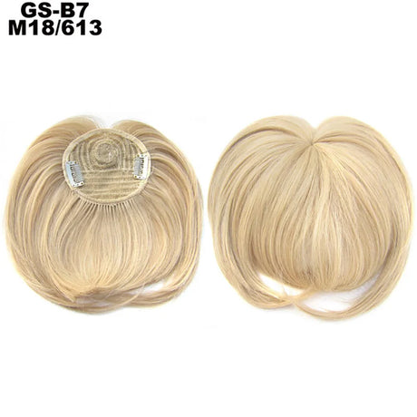 Clip on Flat Neat Bangs Hair Extension blonde