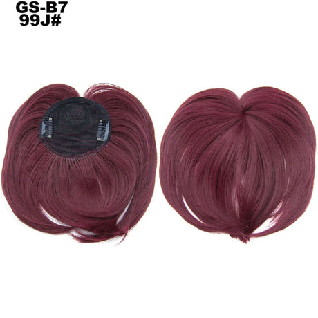 Clip on Flat Neat Bangs Hair Extension red