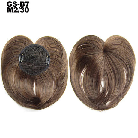 Clip on Flat Neat Bangs Hair Extension brown