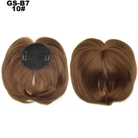 Clip on Flat Neat Bangs Hair Extension brown