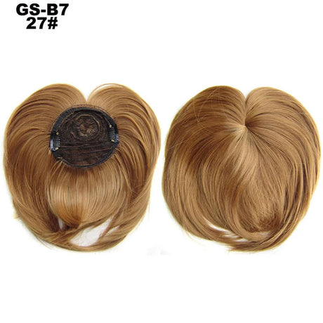 Clip on Flat Neat Bangs Hair Extension ash blonde