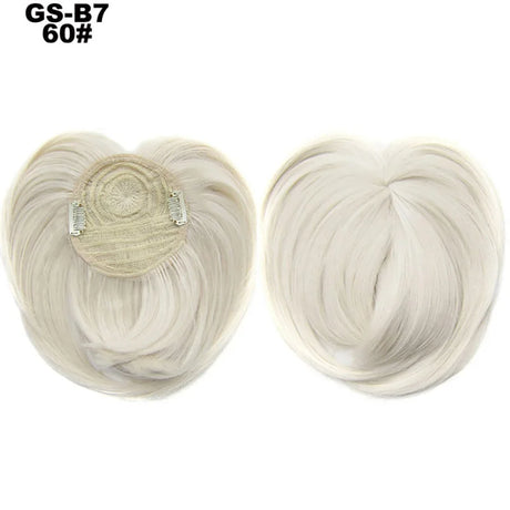Clip on Flat Neat Bangs Hair Extension grey