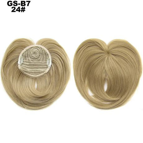 Clip on Flat Neat Bangs Hair Extension ash blonde
