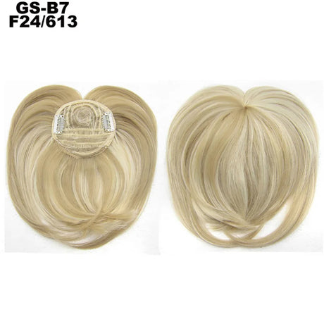 Clip on Flat Neat Bangs Hair Extension blonde
