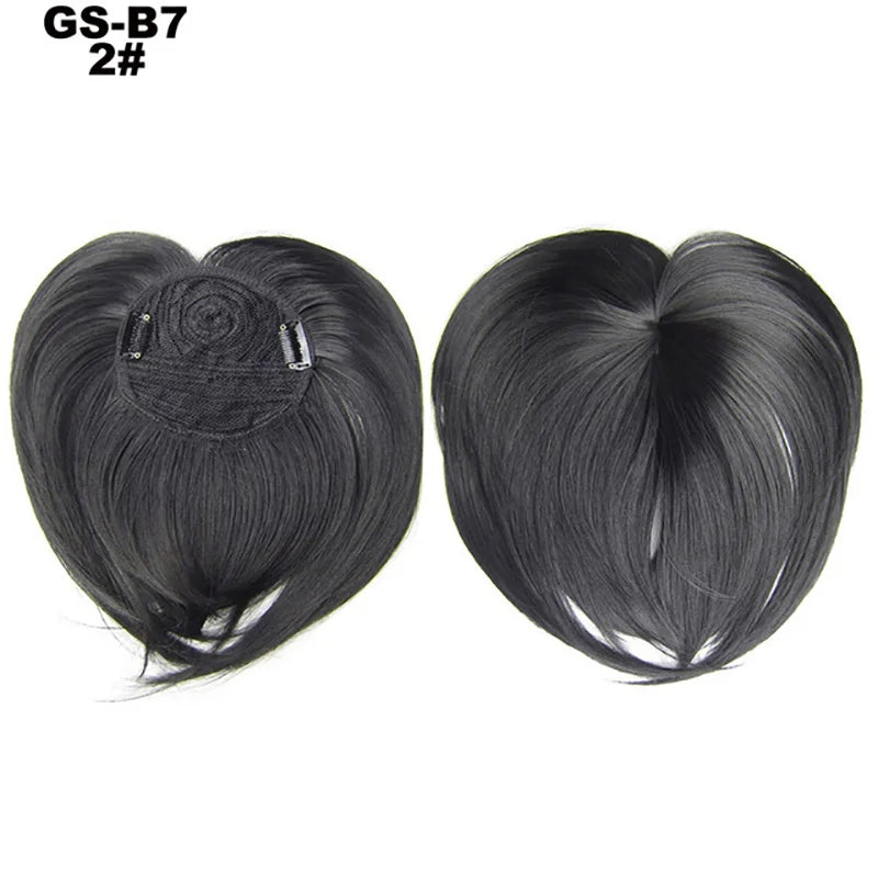 Clip on Flat Neat Bangs Hair Extension black