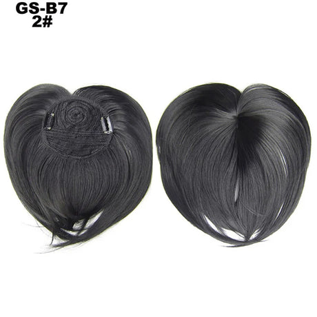 Clip on Flat Neat Bangs Hair Extension black
