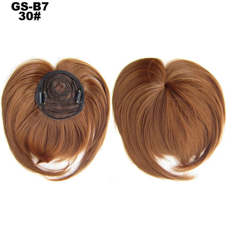 Clip on Flat Neat Bangs Hair Extension red