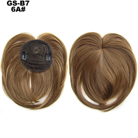 Clip on Flat Neat Bangs Hair Extension ash blonde