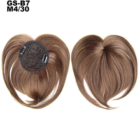 Clip on Flat Neat Bangs Hair Extension ash brown