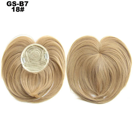 Clip on Flat Neat Bangs Hair Extension ash blonde