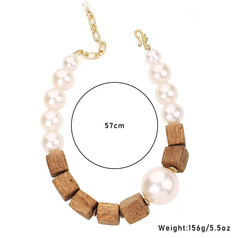 Size of Collar Big Beads Handmade Statement Necklace