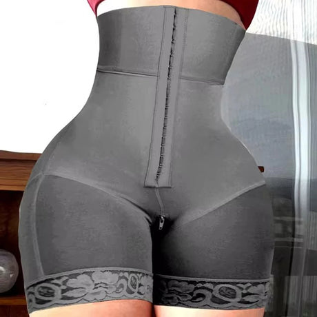 Grey Colombian High Waist Trainer Slimming Sheath