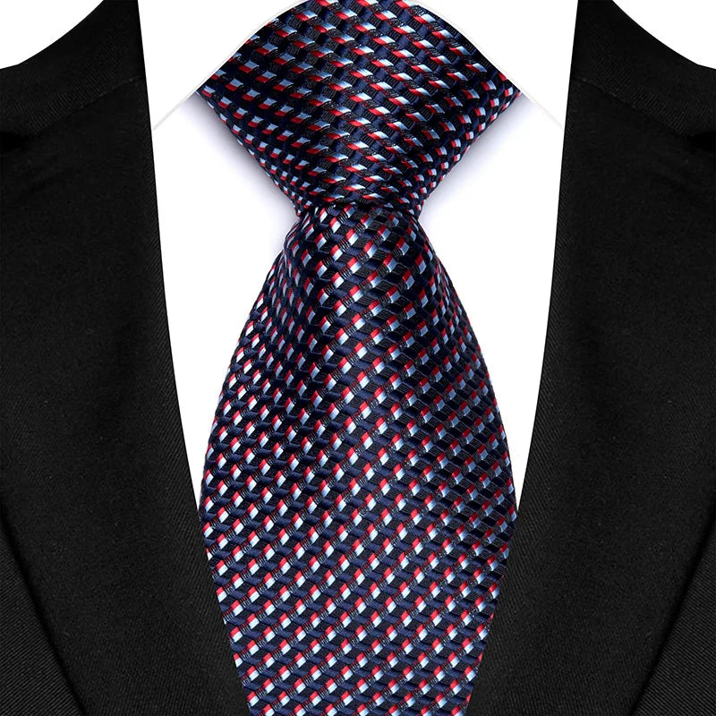 Black Colorful 8cm Polyester Polka Dot Wedding Tie
