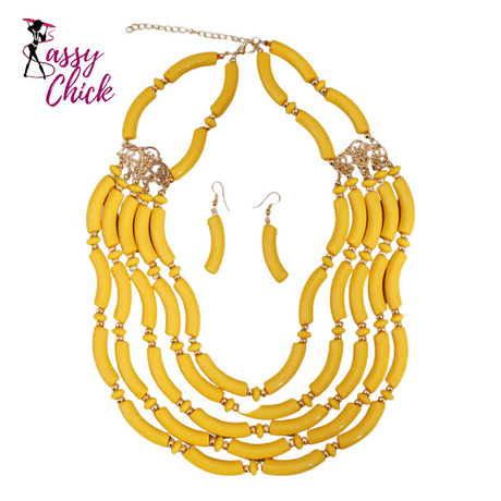 Colorful Acrylic Multilayer Jewelry Set Sassy Chick Logo