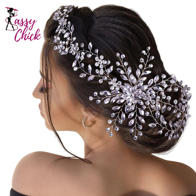 Colorful Fashion Banquet Wedding Headwear Sassy chick Logo