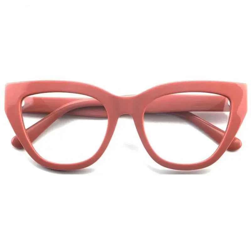 pink retro cat-eye acetate glasses