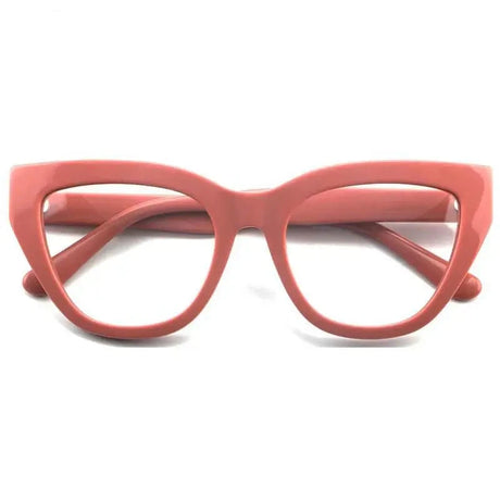 pink retro cat-eye acetate glasses