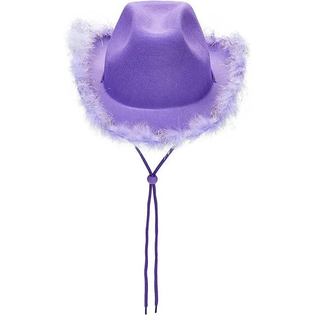Purple Cowboy Hat Burlap Crown