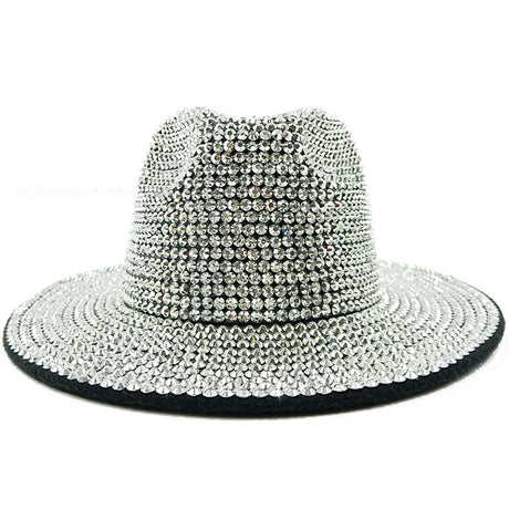 silver Cowboy Rhinestone Party Hat