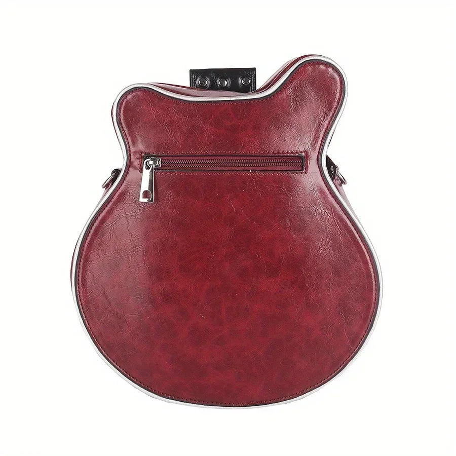 Back of Creative Retro Electric Guitar Shaped Bag