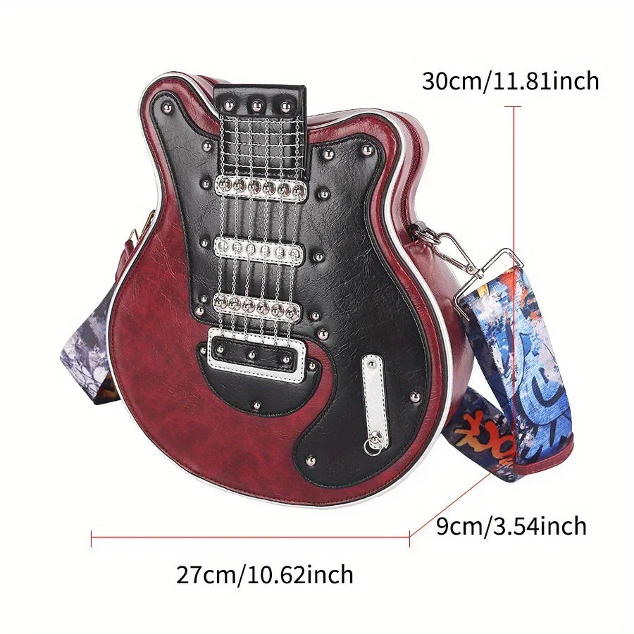 Size of Creative Retro Electric Guitar Shaped Bag