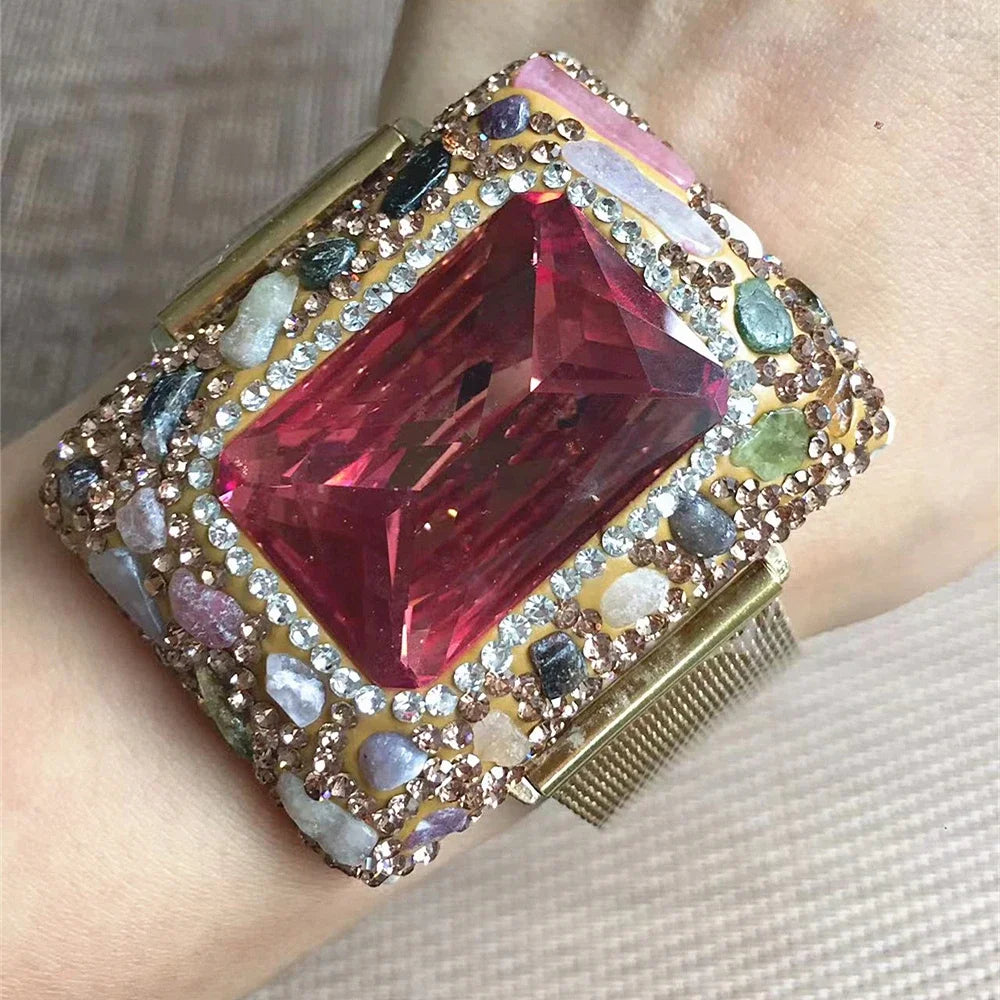 Crystal Bangle Rings Sets Jewelry