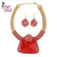Crystal Rhinestone Lantern Chain Jewelry Set Sassy Chick Logo