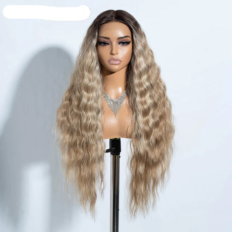 Curly Synthetic Lace Front Wig ash brown