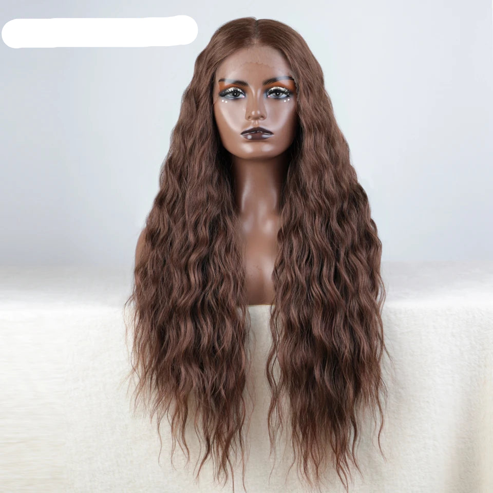 Curly Synthetic Lace Front Wig brown