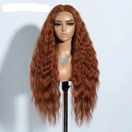 Curly Synthetic Lace Front Wig orange
