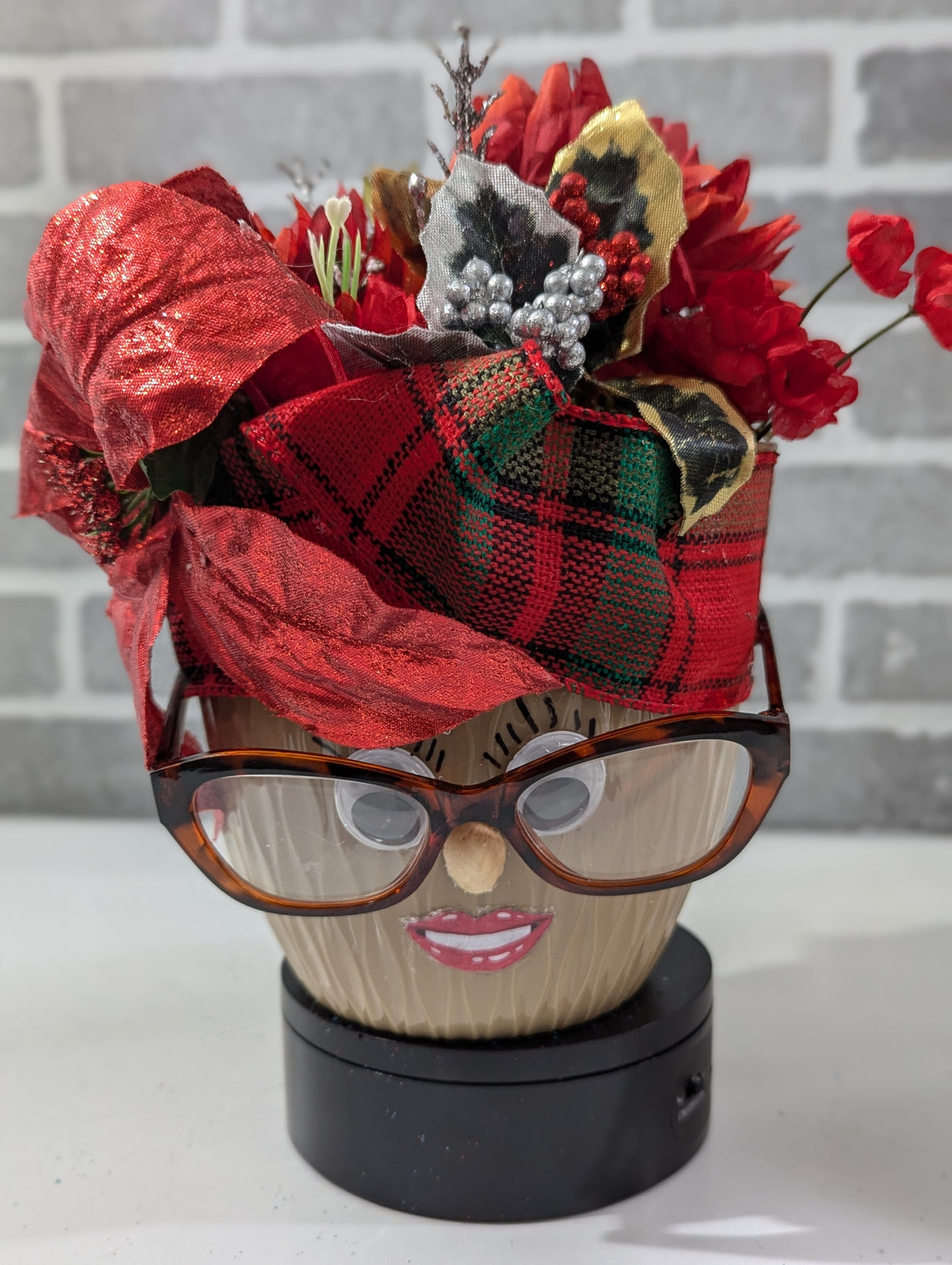 red Custom Granny Planter