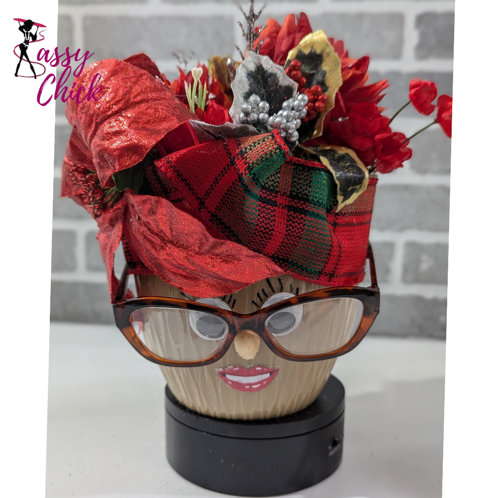 Custom Granny Planter Sassy Chick Logo