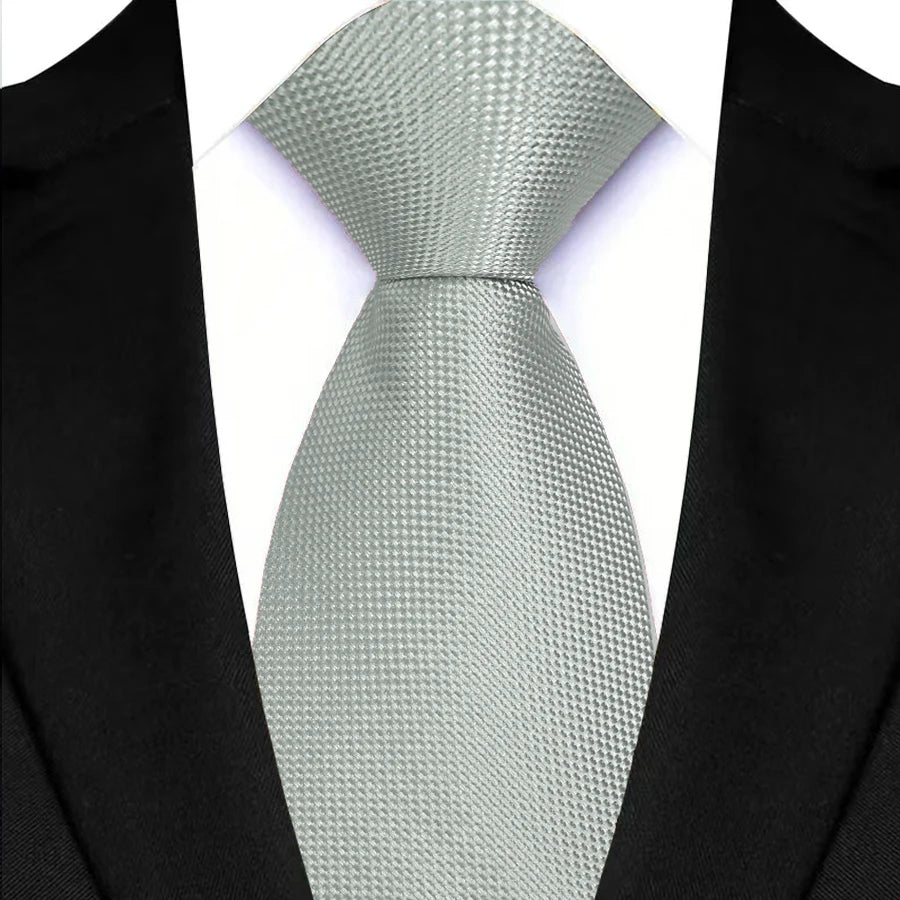 Green Daily Wear Shirt Suit Polyester Solid Dot Necktie 8CM
