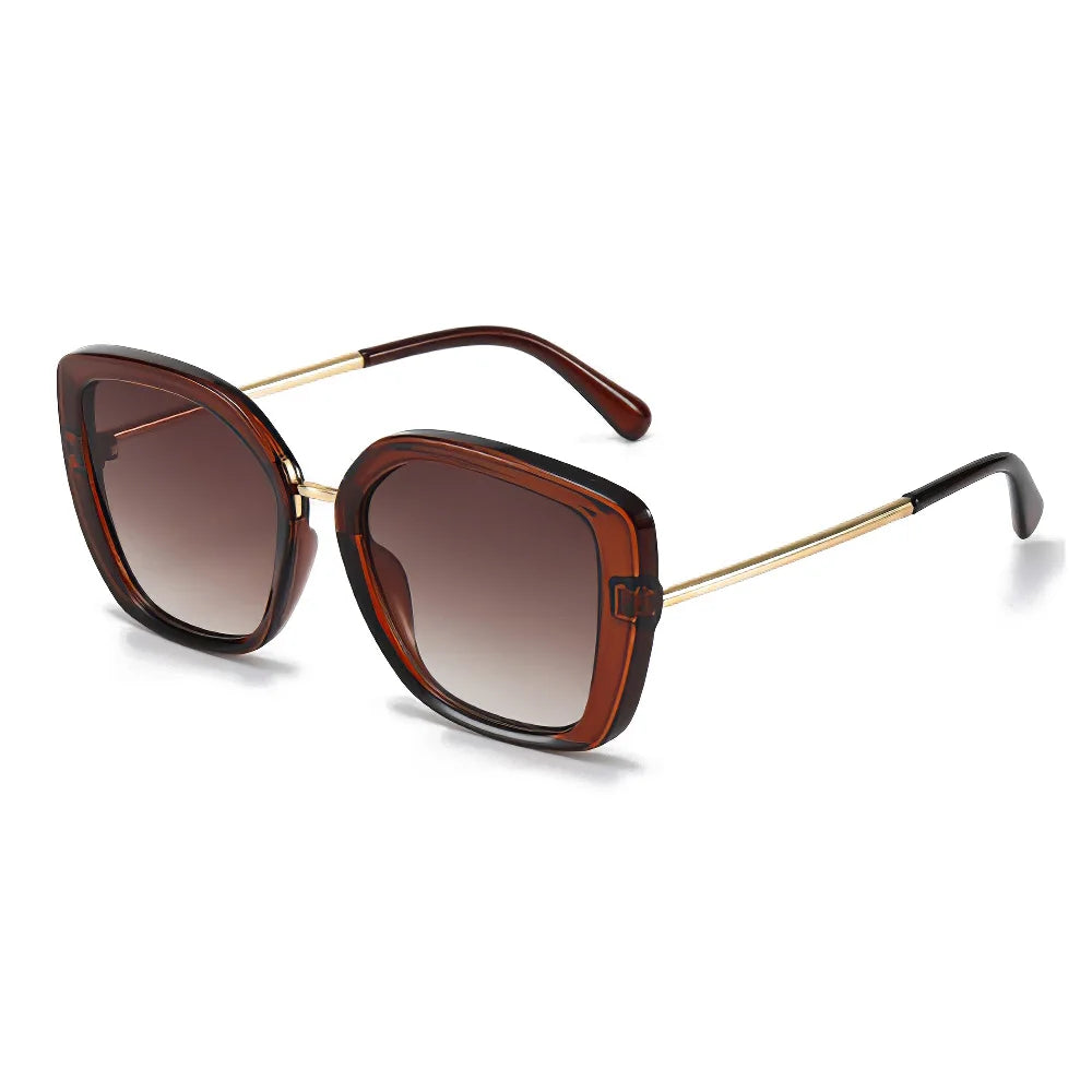 brown frame gradient brown lens sunglasses