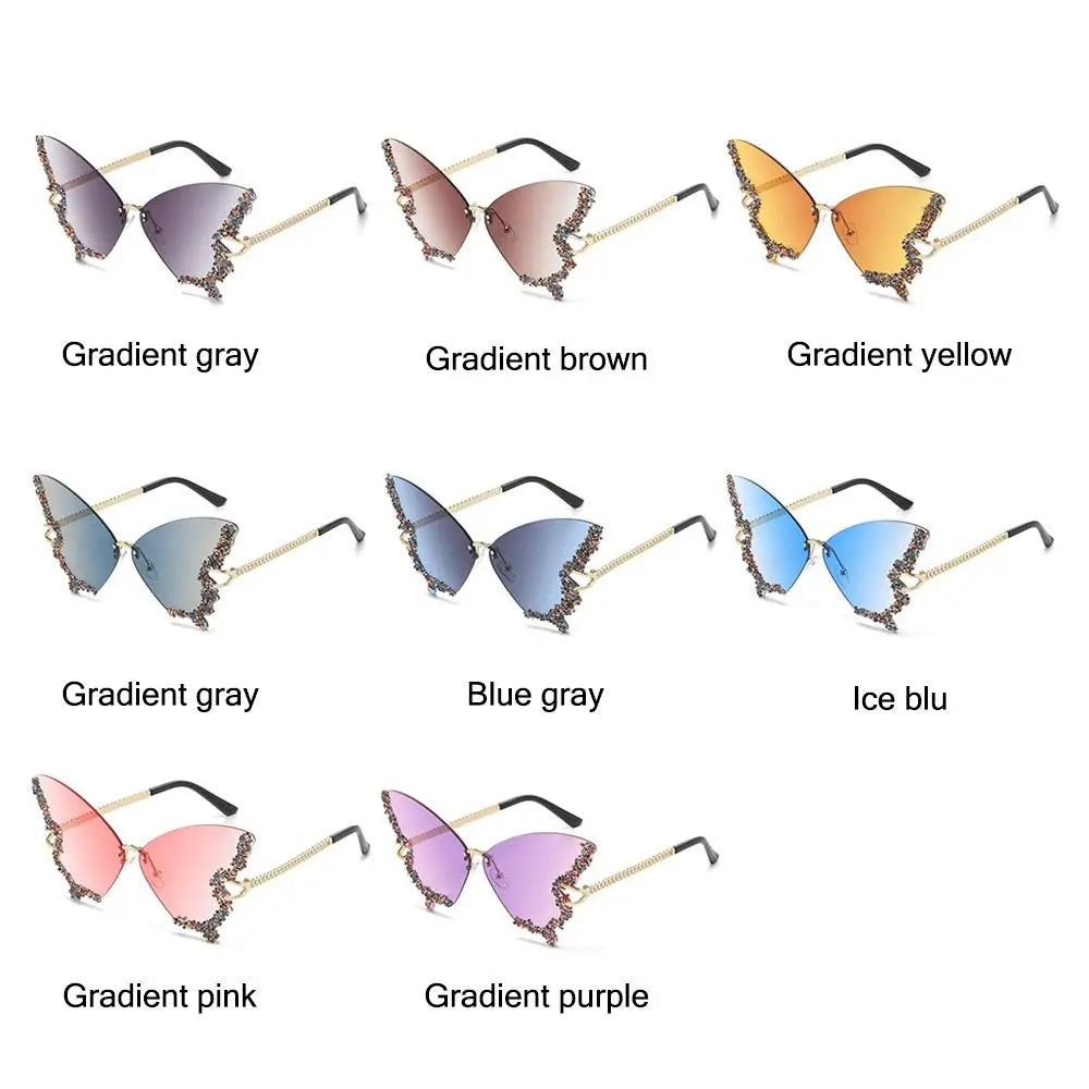 collection of Diamond Butterfly Rhinestone Sunglasses