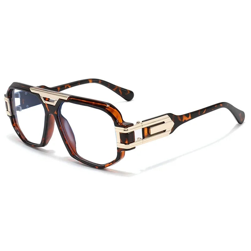 Leopard Double Bridge Anti Blue Light Reading Glasses