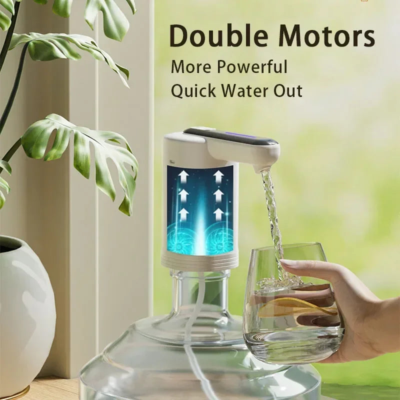 Double Pump Electric Water Dispenser – USB Rechargeable for Home & Office