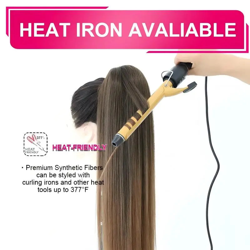 Drawstring Synthetic 36 inch Long Ponytail