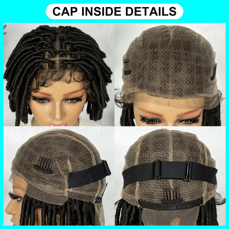 Dreadlock Faux Locs wig cap details